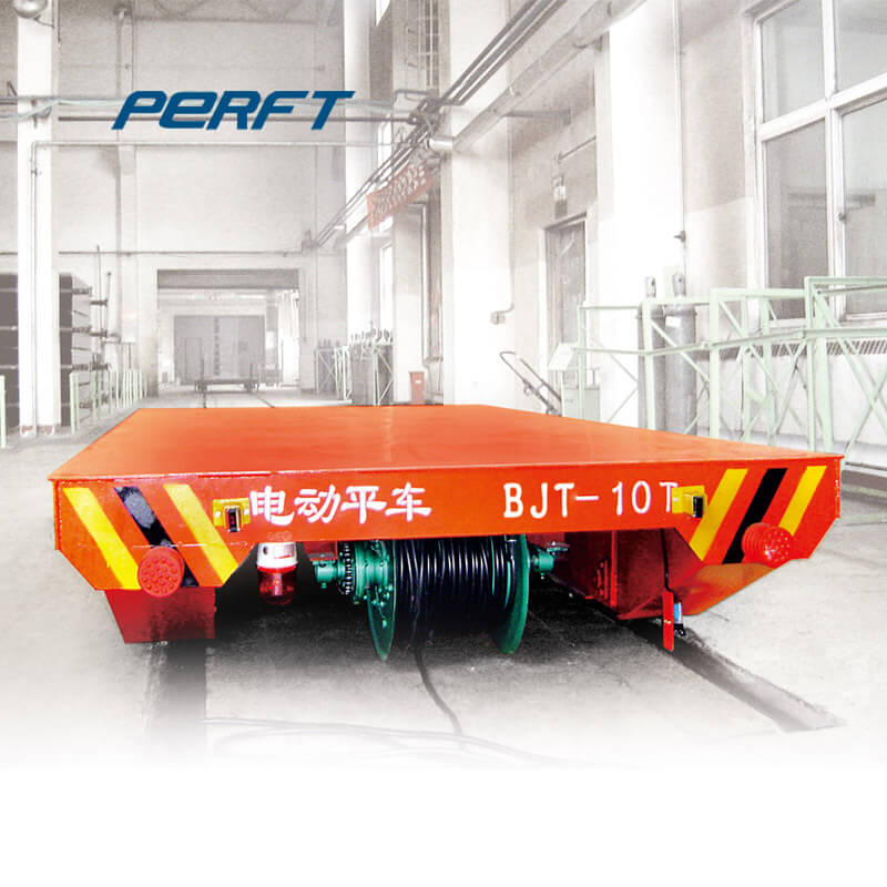 industrial motorized rail cart with all terrain wheels 50 ton 